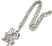 ASTRODIDI Maa Durga Sherawali Pendant with Chain Silver Color Mata Locket Goddess Powerful and Protective ppendant For Daily use for girls boy men women