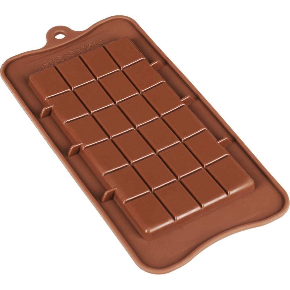 E-COSMOS® Silicone Bar Chocolate Mould Break Apart Choc Block Mould, Chocolate Color (Pack of 1) (Cadbury Design)