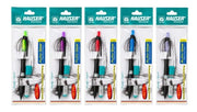 Hauser Auto Gear 0.7mm Mechanical Pencil - Pack of 4 | Click Once & Keep Writing | Extra Dark & Breakage Resistant 2B Lead | Eraser At The Top For Quick-Erasing | 10 FREE 2B Leads With Each Pack