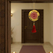Diviniti 24K Gold Plated Panchmukhi Hanuman Double Sided Hanging with Yantra for Home Entrance Door, Vastu Protection Decor, Religious Hanging, Positive Energy & Spiritual Gift Item