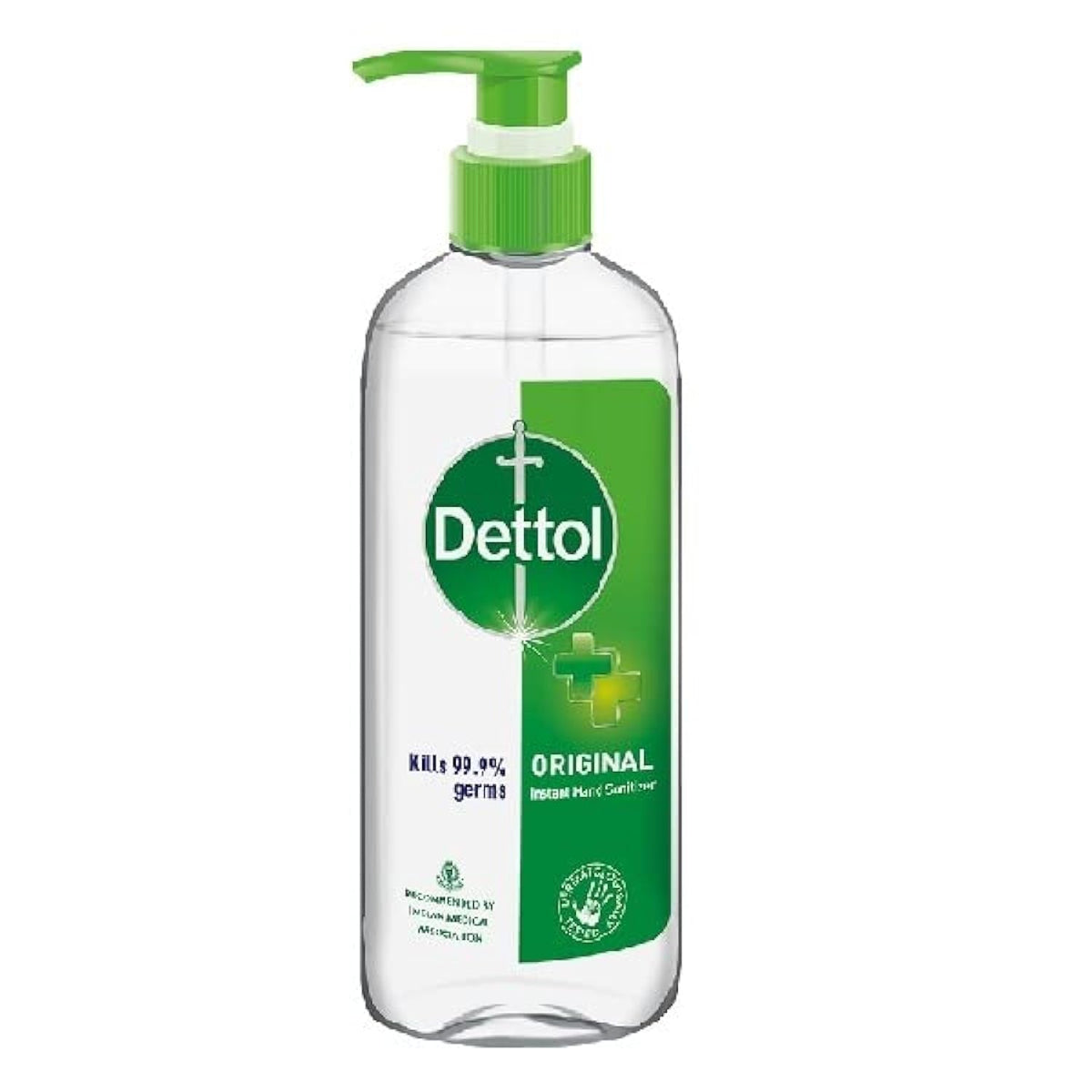 Dettol Hand Sanitizer Liquid Gel Bottle, 500ml | 70% Alcohol, Kills 99.9% Germs