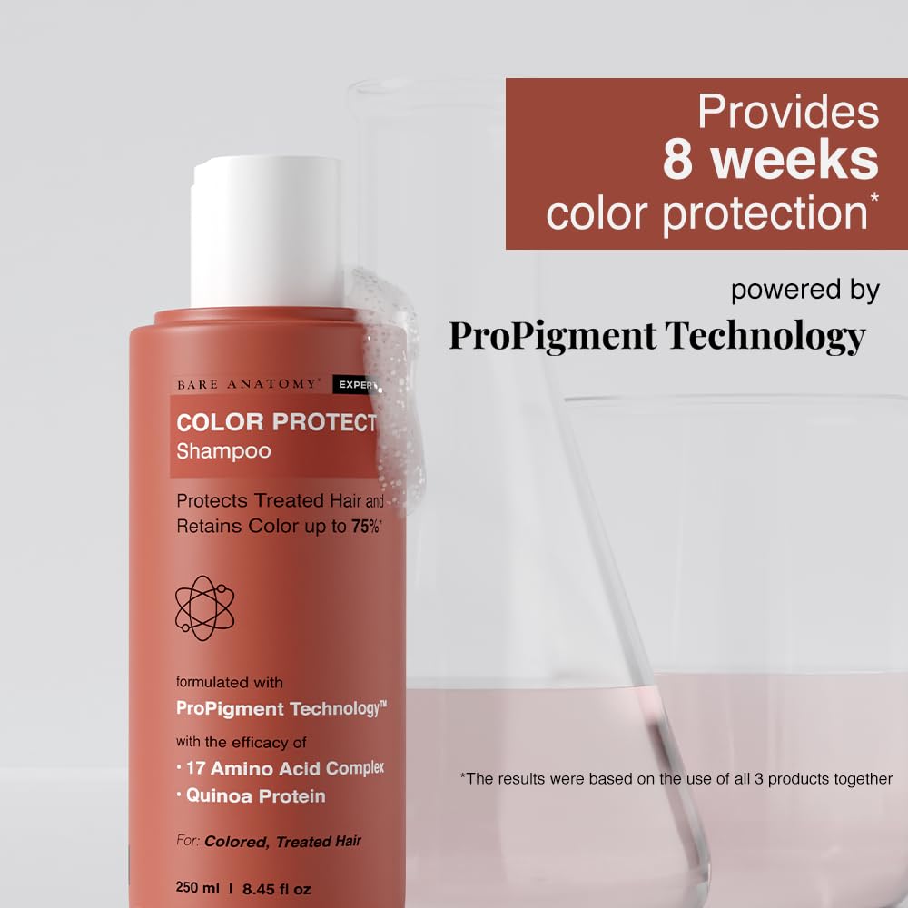 Bare Anatomy Colour Protect Shampoo & Hair Mask Combo | Helps Retain Hair Colour, Smoothens Dry & Frizzy Hair | Amino Acid Complex & Quinoa Protein | 250ml + 250gm