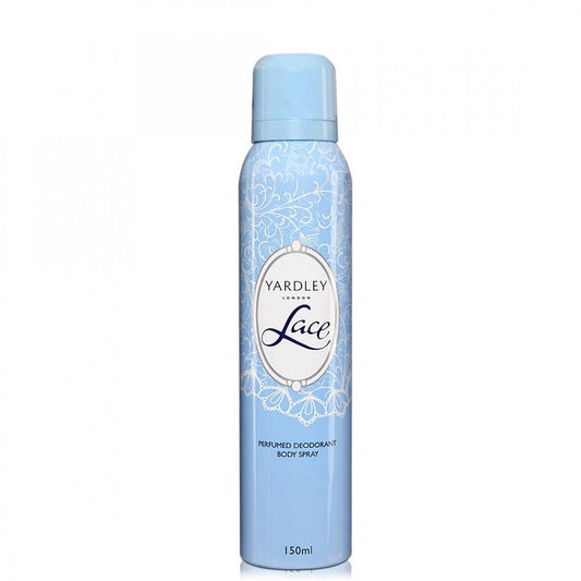 Yardley Lace Perfumed Deodorant Body Spray, 150ml (Pack of 2)