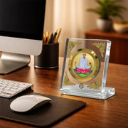 DIVINITI 24K Gold Plated Religious Car Dashboard Frame | Premium God Idol Frame for Car, Home Mandir & Office Table | Spiritual Gift, Decorative Showpiece | Ram Thakur