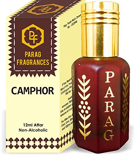 Parag Fragrances Camphor Attar 1 Tola / 12ml (Crystal Series) Natural Distiled Attar/Alcohol Free Attar/Long Lasting Attar