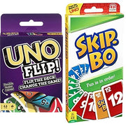 Mattel Games Uno Flip Side & Mattel Skip Bo Card Game
