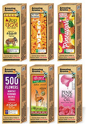 Parag Fragrances 2 in 1 Lobhan & Guggal Incense Sticks / 300gm Agarbatti with 2pc Perfumes and 1pc Incense Holder/Natural Fragrance & No Charcoal