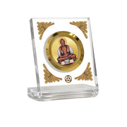 DIVINITI 24K Gold Plated Religious Car Dashboard Frame | Premium God Idol Frame for Car, Home Mandir & Office Table | Spiritual Gift, Decorative Showpiece | Mahavir