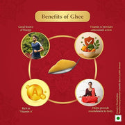 Dabur Pure Cow Ghee - 900 ML | Daanedaar with Rich Aroma | Rich in Vitamin A | Provides Energy/Source of Energy