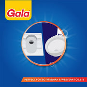 Gala Antibac Antibacteria Toilet Brush for Indian and Western Toilets, Bathroom Toilet Cleaning Brush, White & Red, Pack of 1