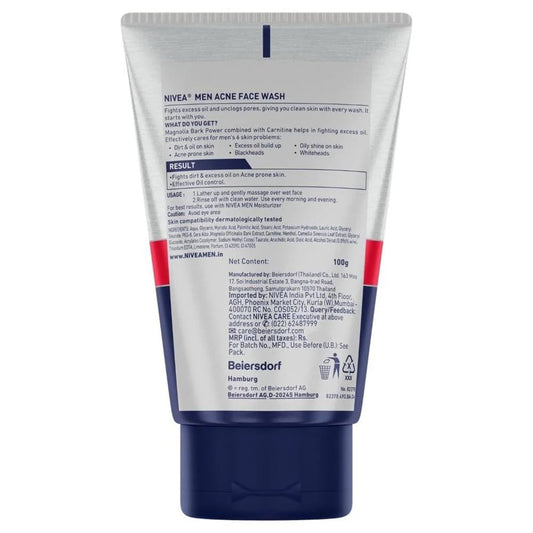 Nivea Men Acne Facewash, 100 ml