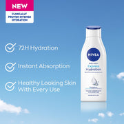 NIVEA Body Lotion For Men & Women, Express Hydration, for Fast Absorption, 200 ml