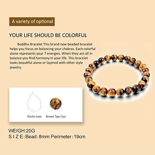 RUDRADIVINE Yellow and Black Natural Stones Healing Bracelet for Men and Women