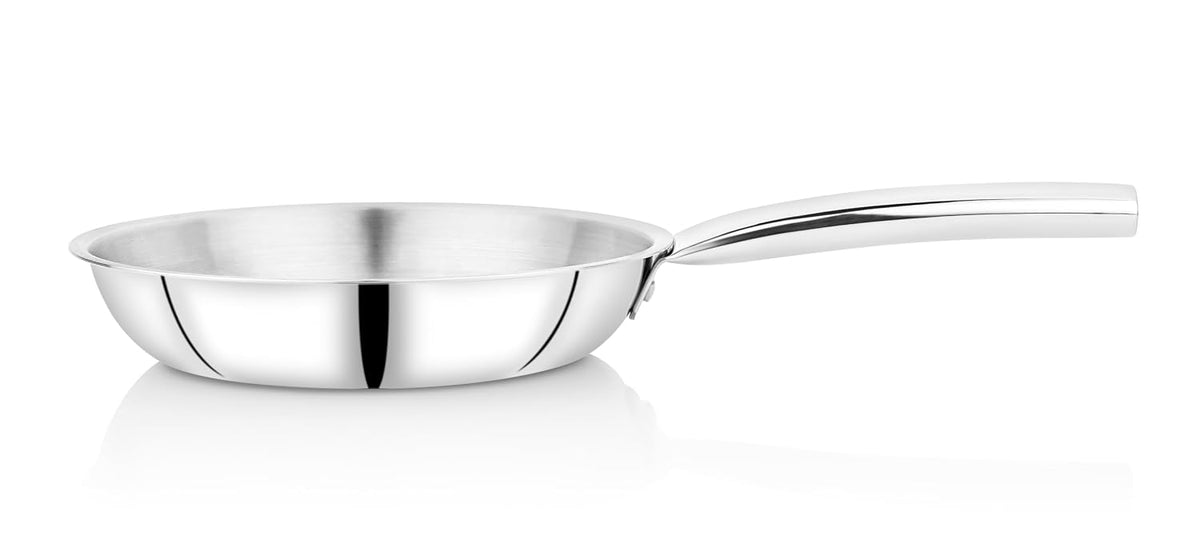 Vinod Claro Heavy Gauge Stainless Steel [Plain ] Fry Pan with 1.5 mm Thickness 20 cm