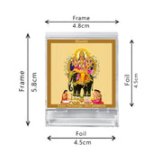 DIVINITI 24K Gold Plated Acrylic Lord Vishwakarma Ji Car Dashboard Idol Frame|Premium Spiritual Gifting Item for Divine Blessings & Positivity | Luxury Religious Decor for Car, Office & Home | 11 X