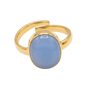 ASTRODIDI Natural Blue Sulemani Agate Hakik Stone Ring with Lab Certificate for Men and Women 7-8 Ratti Adjustable Panchdhatu Nila Neela Akik Aqeeq Haqiq Aqeeq Gemstone Ring