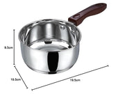 Vinod Stainless Steel Tope with Lid, 1.8 LTR & Sauce Pan Set, 1 LTR