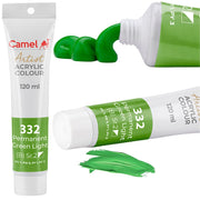 Camel Camlin Kokuyo Artist Acrylic Colour Tubes 120ml Permanent Green Light 332