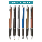 Hauser Trent Retractable Ball Pen Box Pack | 0.7 mm Tip Size | Slim Clip Design With Chrome Plated Body | Comfortable Grip & Smudge Free Writing | Refillable Ball Pen | Blue Ink, Pack of 3
