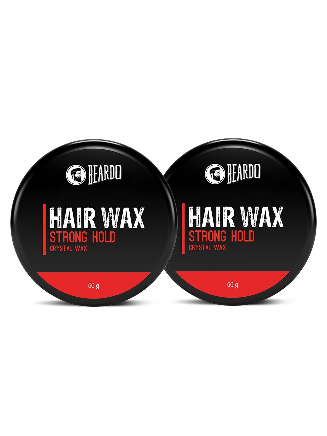 Beardo Stronghold Hair Wax, 50gm (Pack of 2) | Crystal Hair Wax | Hair Wax Men | Styling Wax | Glossy Finish | Shine | Strong Hold, Restylable Anytime, Easy Wash Off Hair Wax