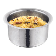 Vinod – Claro Heavy Gauge Stainless Steel Hammered Tope, 1.5 mm – Capacity 3 Liter