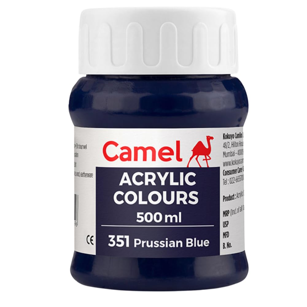 Camel Fabrica Acrylic Colours Prussian Blue 500ML