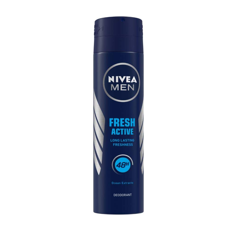 Nivea Men Deodorant Spray, Fresh Active, 150Ml (Pack Of 3)