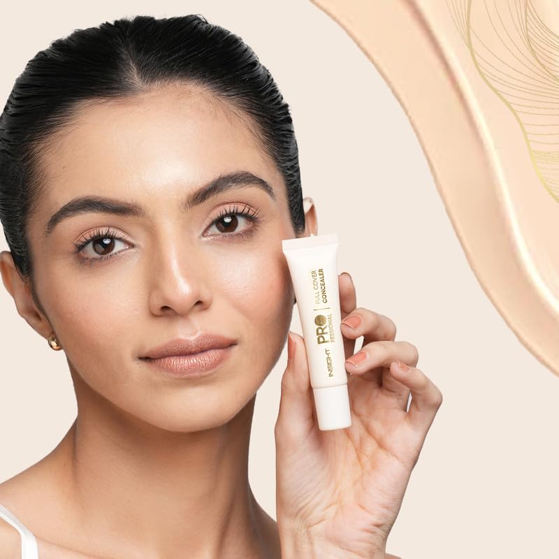 INSIGHT Professional Full Cover Concealer - LN-08 | Creamy Velvety Finish | Lightweight Waterproof Formula | Easily Blendable | Enriched with Vitamin E & Almond Oil | 20 g