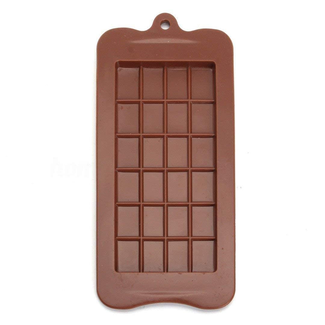 E-COSMOS® Silicone Bar Chocolate Mould Break Apart Choc Block Mould, Chocolate Color (Pack of 1) (Cadbury Design)