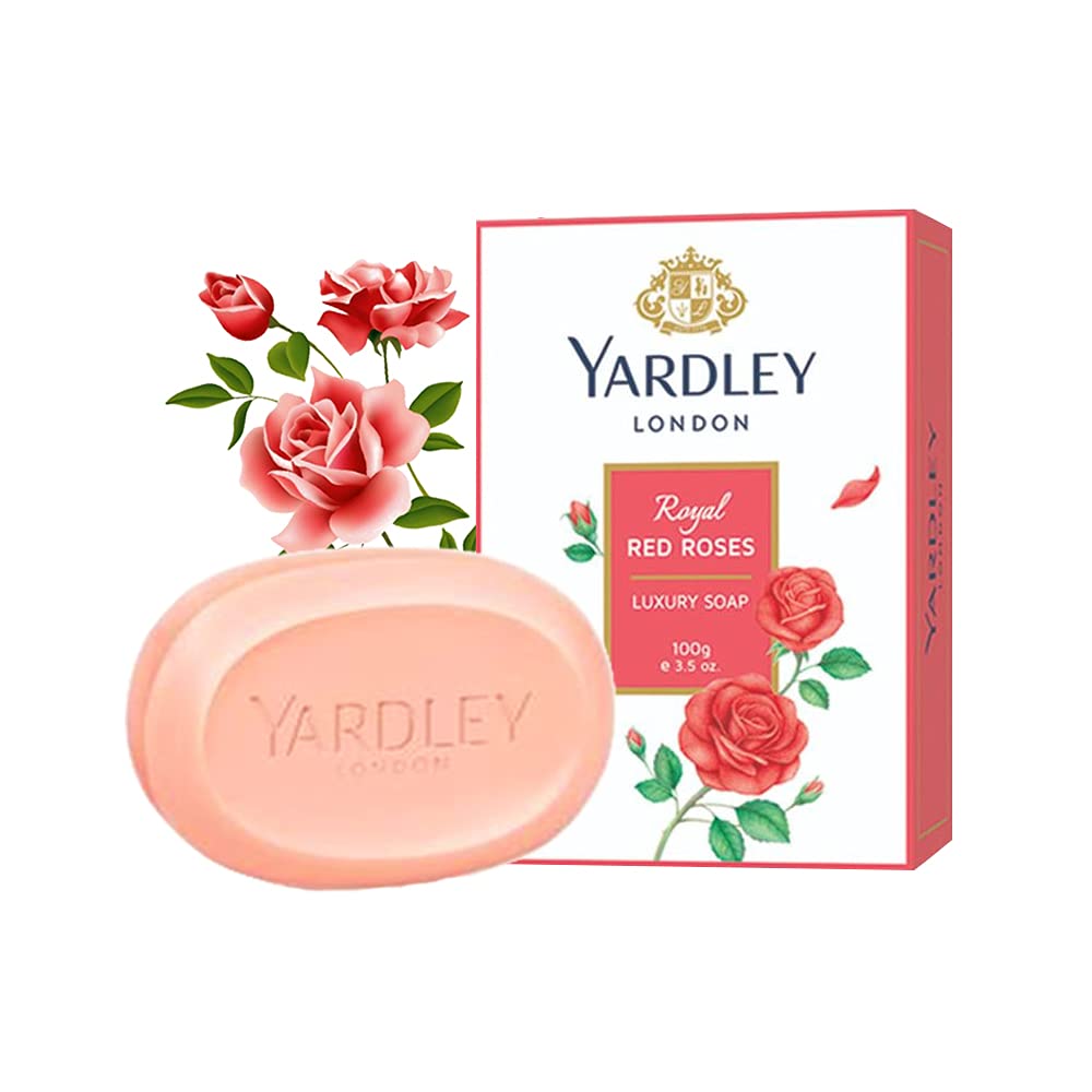 Yardley Soap, Red Roses, 100g (Pack of 3)