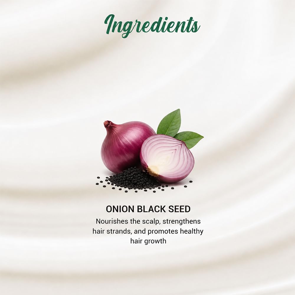 Biotique Onion Black Seed Hair Mask, Ideal for Hair Fall Control, 175g | Hair Nourishment, Hairfall control