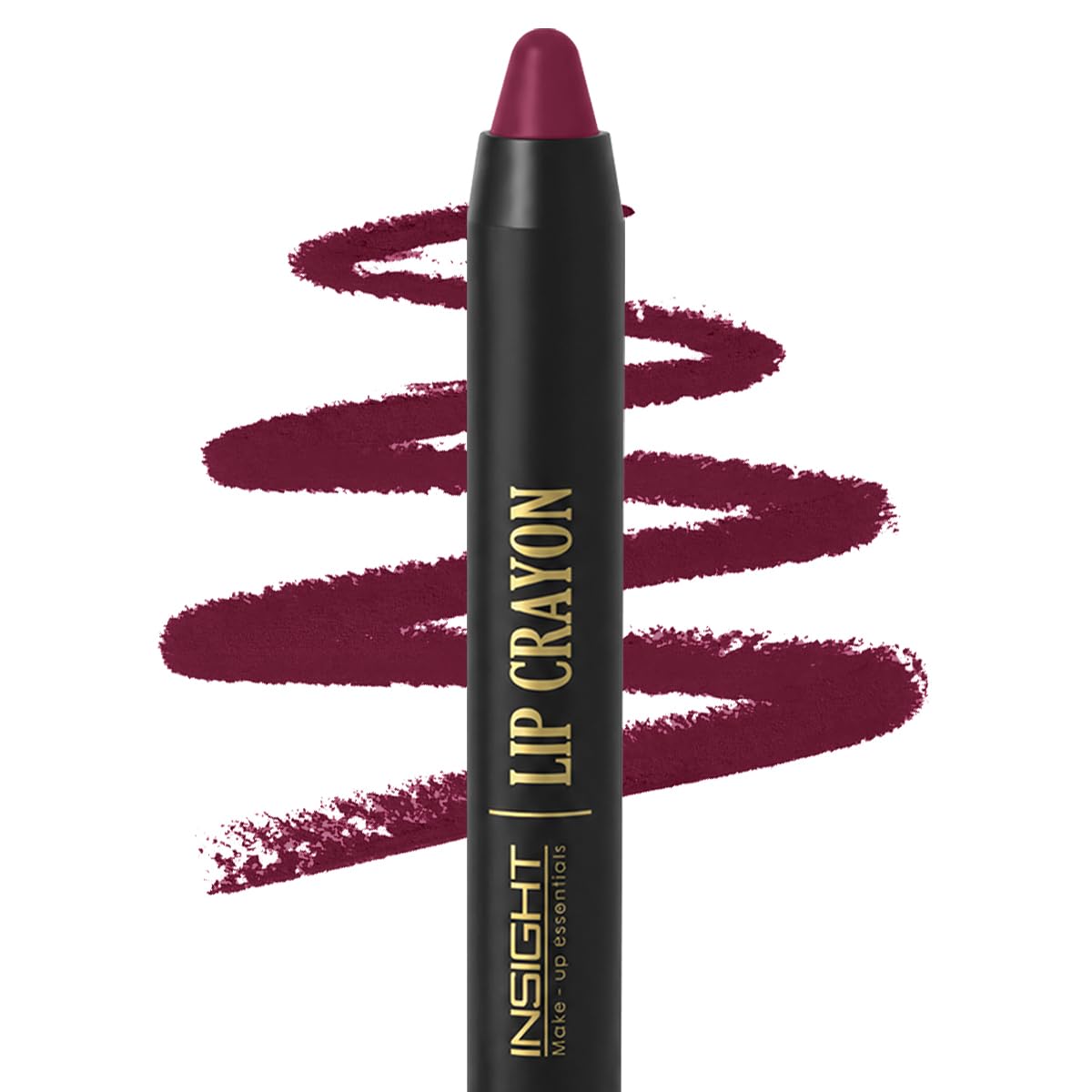 INSIGHT Long Lasting Lip Crayon – All-Day Comfort | Matte Finish | Waterproof | Non-Transfer | Non-Sticky | Enriched with Vitamin E & Kojic Acid | Sharpenable Tip | Full Coverage | Lightweight Lipstick (Smokey Rose) – 7g