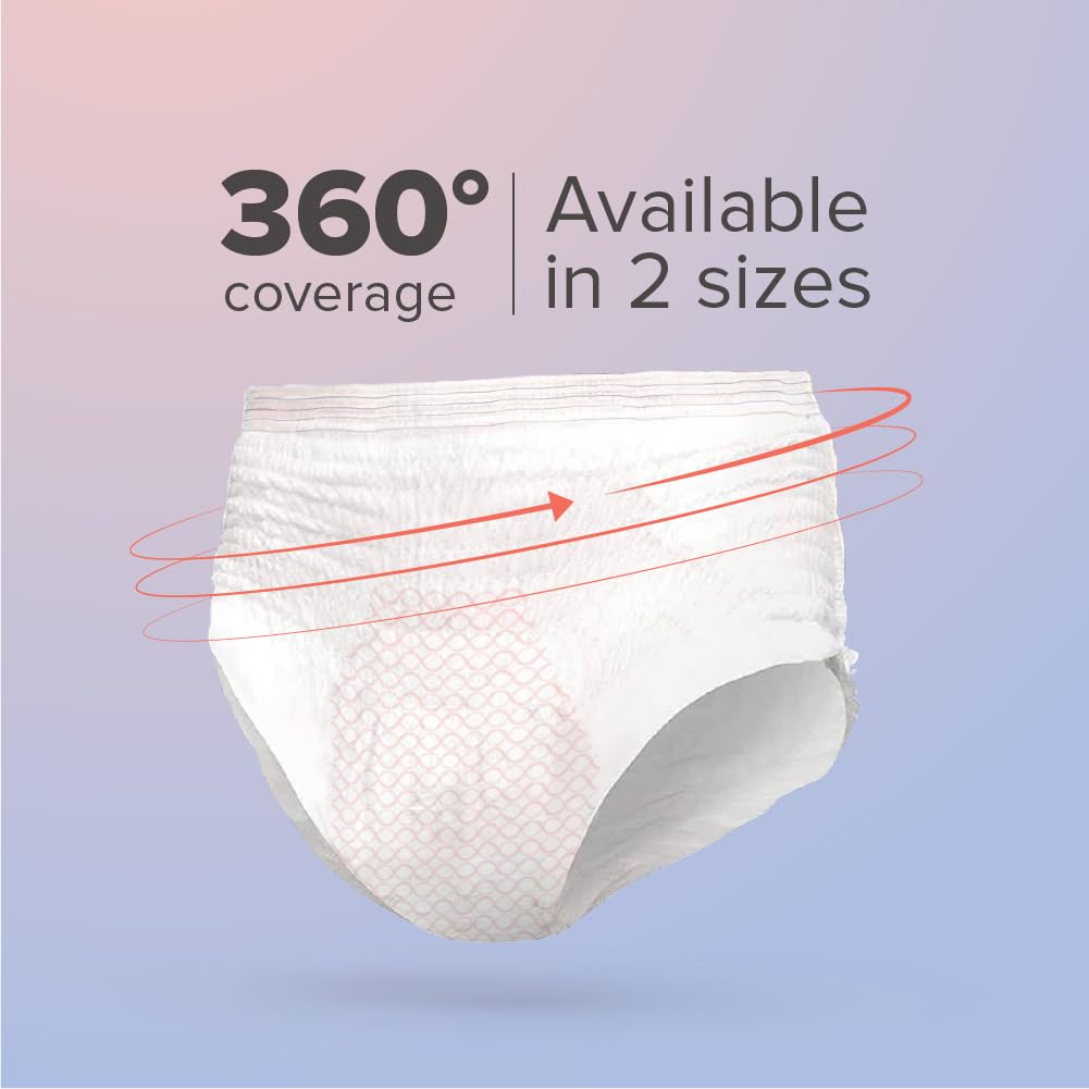 Nua Overnight Period Panties for Women | 360 degree coverage | For Heavy Flow | Unscented | 5 Disposable Period Panties | Extra Large | Upto 0% Leakage (Pack of 2)