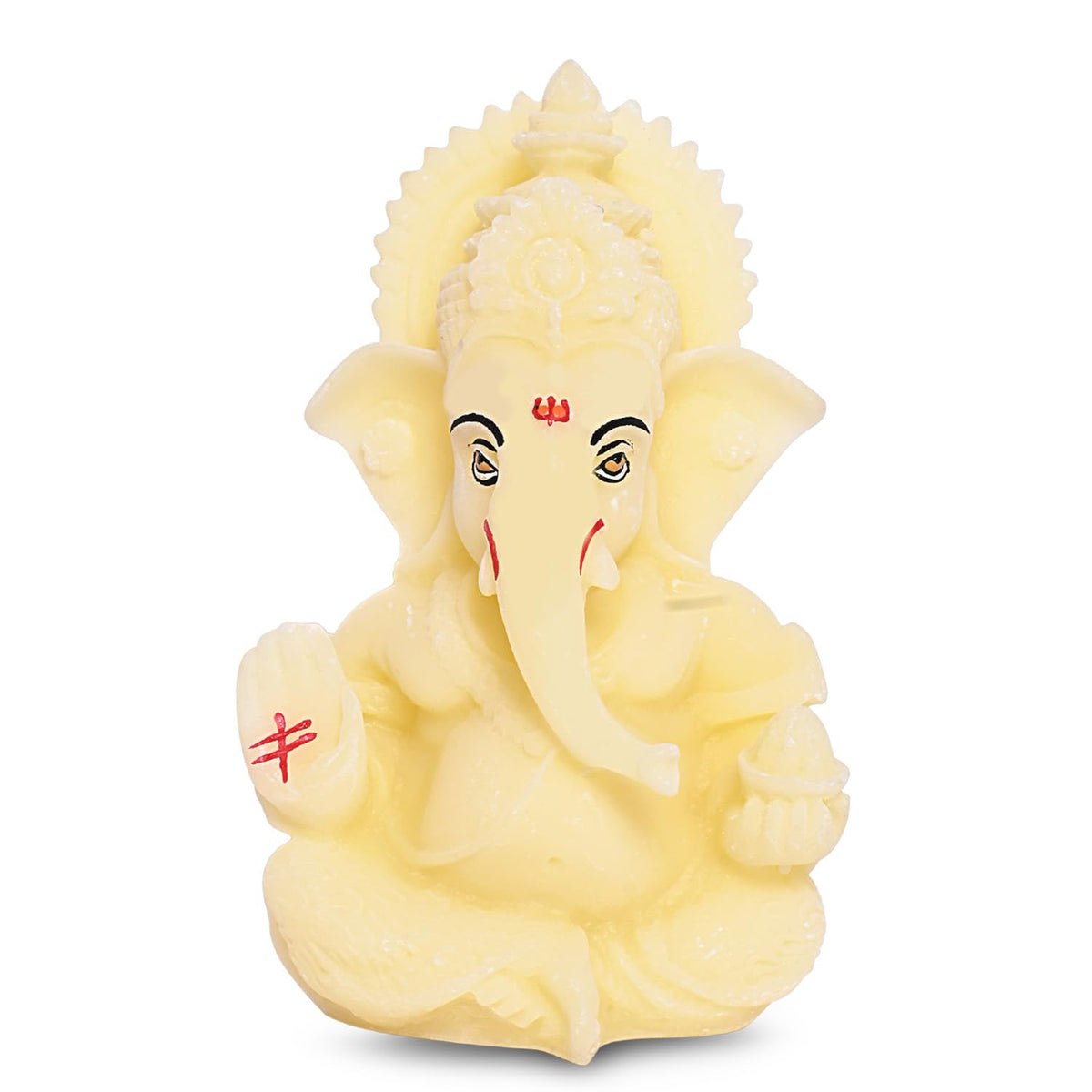 DIVINITI 3D Ganesh Idol for Office Desk Puja Room God Ganesha Idol for Car Dashboard Ganpati for Gift Office Table Shelves Gifting Idols (8.89 x 5.08 cm), Religious
