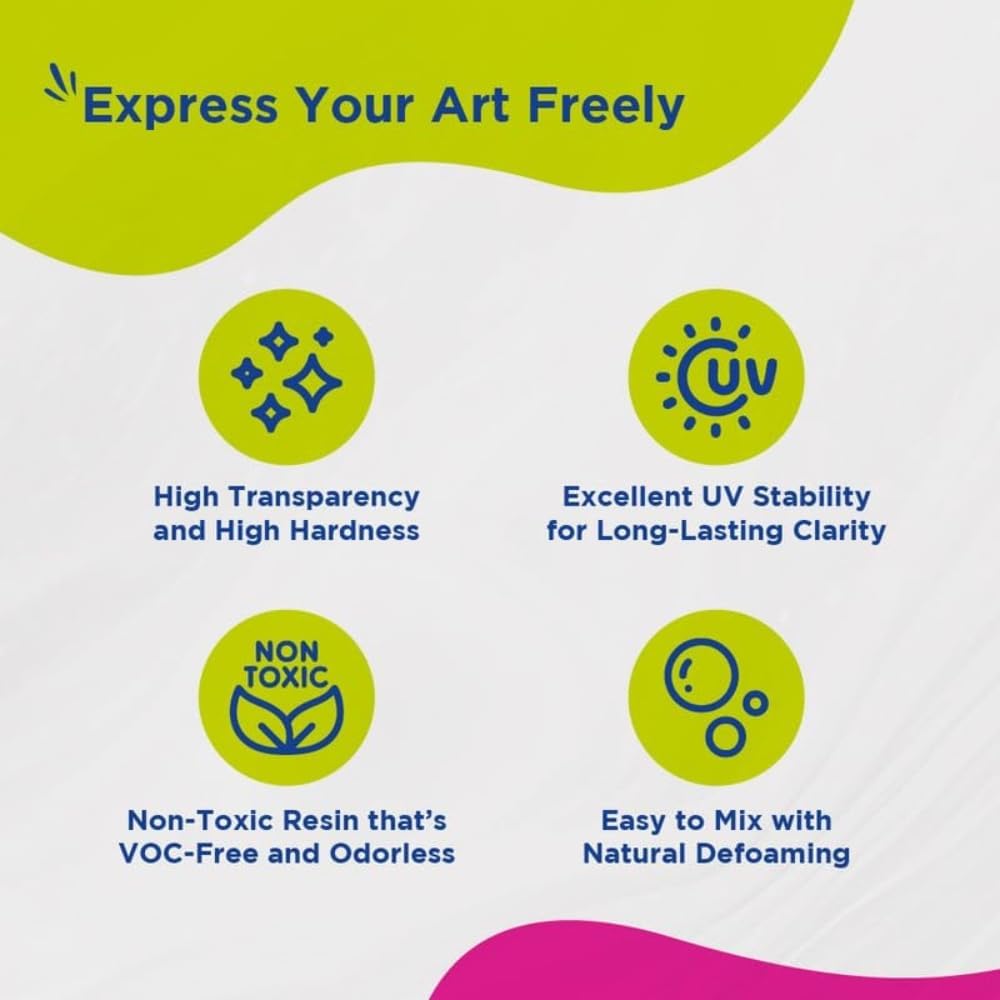 Fevicryl Epoxy Resin Art Kit, 1200g | Non-Toxic, Long Lasting, Smooth Finish | Easy to use | Suitable for Making Jewellery, Coasters and DIY Craft | Ideal for Hobbyists, Artists & Gifting
