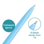 Hauser Billi 0.5mm Ball Pen Jar | Retractable Mechanism With Comfortable Grip | Smudge Free & Smooth Writing Experience | Refillable | Blue Ink, of 50 Pens