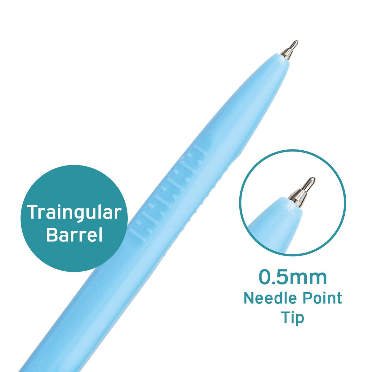 Hauser Billi 0.5mm Ball Pen Jar | Retractable Mechanism With Comfortable Grip | Smudge Free & Smooth Writing Experience | Refillable | Blue Ink, of 50 Pens