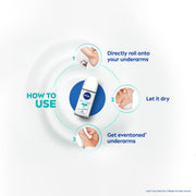 NIVEA Women Deodorant Roll On, Whitening Sensitive, for 48h Protection, 50ml