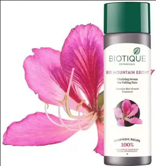 BIOTIQUE combo pack of Bio Mountain Ebony vitalizing serum for falling hair (120 ml) (240 ml)