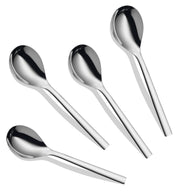 Parage 4 Pieces Stainless Steel Serving Spoon Set for Dining Table/Kitchen, Big Cooking Spoons Set, 21 cm Length Chamcha, Dining Tableware Set of 4, Silver