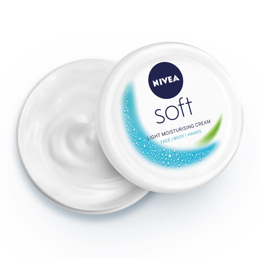 Nivea Soft Playful Peach, Light Moisturizer Cream For Face, Hands And Body200 Ml & Nivea Soft Light Moisturizer, 200 Ml