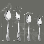 Parage 24 Pieces Premium Stainless Steel Cutlery Set, Home & Kitchen with Gift Box (6 Pieces Each Table Spoons, Table Forks, Dinner Spoon & Tea Spoons) with Leatherite Box (Imperial Design)