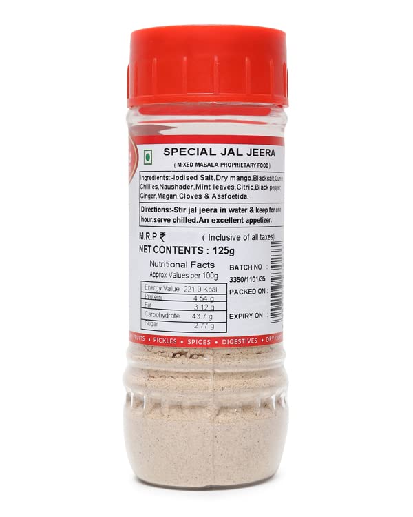 ROOPAK's PIK-N-PAY Jal Jeera Powder - 125 gm | Mint, Cumin, Ginger Jal Jeera Powder