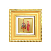 DIVINITI Swaminarayan 24K Gold Plated Foil Tabletop Photo Frame for Home Décor, Puja Room, Luxury Gifting | DG Frame 015 S1A (10x10 CM)
