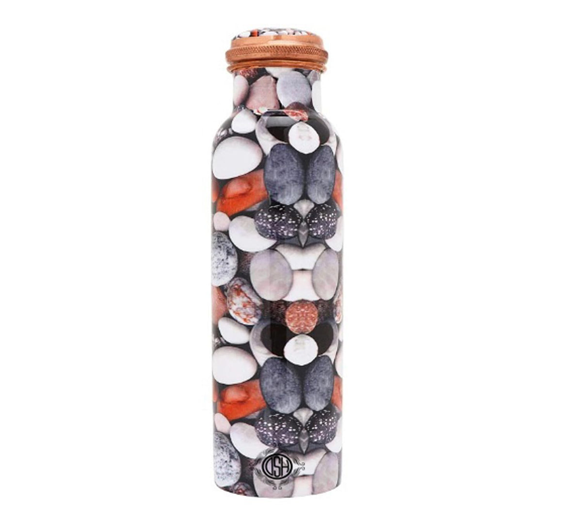 DSH Copper Bottles for 1 Litre Printed with Art Work, Travelling Purpose Bottles, Yoga Ayurveda Healing, 1000 ML (Design SM 5)