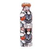 DSH Copper Bottles for 1 Litre Printed with Art Work, Travelling Purpose Bottles, Yoga Ayurveda Healing, 1000 ML (Design SM 5)