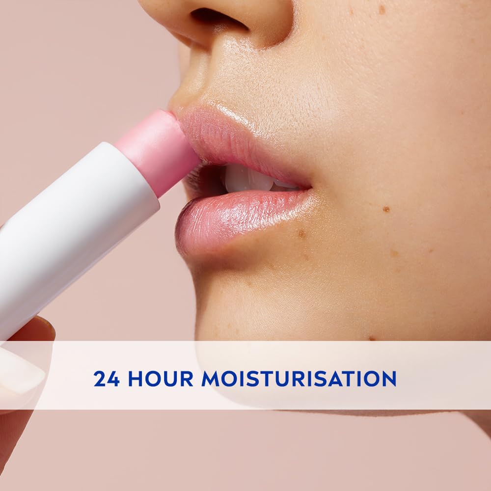 NIVEA Soft Rose Shine 4.8g Lip Balm|24 H Melt in Moisture Formula|Natural Oils|Glossy Finish,4.8 g (Pack of 1)