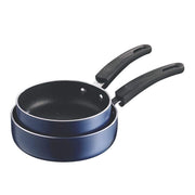 Vinod Zest Non Stick Duplex Frypan (14cm, 16cm), Black - Pack of 2