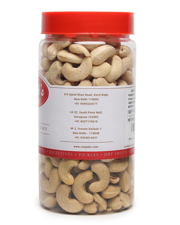 Roopak's PIK-N-PAY 100% Natural Premium Crunchy Cashew | Premium Kaju nuts | Nutritious & Delicious | Gluten Free & Plant based Protein