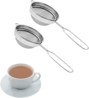 E-COSMOS® Stainless Steel Tea Strainer, Chalani, 8 cm, Medium (Pack of 2)